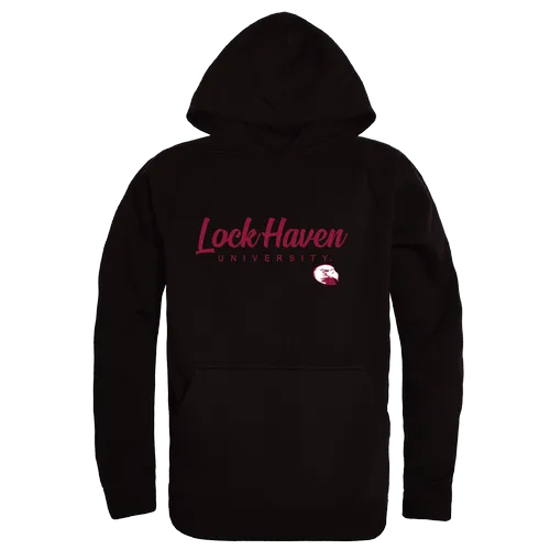 W Republic Lock Haven University Bald Eagles Script Hoodie 558-533. Decorated in seven days or less.