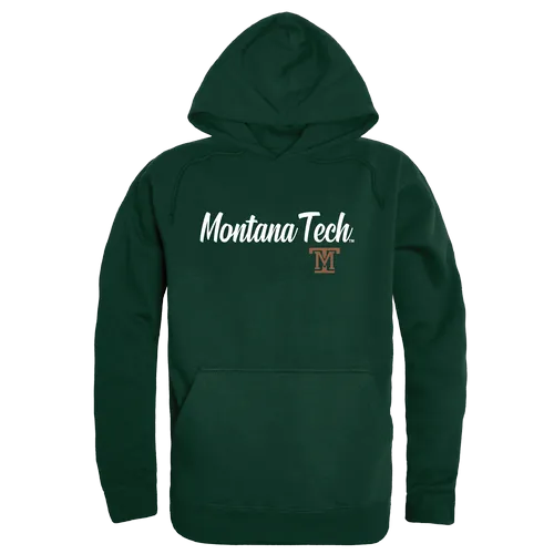 W Republic Montana Tech Orediggers Script Hoodie 558-550. Decorated in seven days or less.