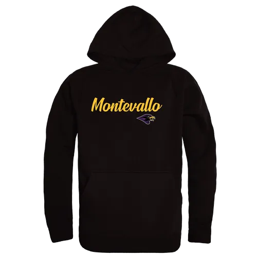 W Republic Montevallo Falcons Script Hoodie 558-551. Decorated in seven days or less.