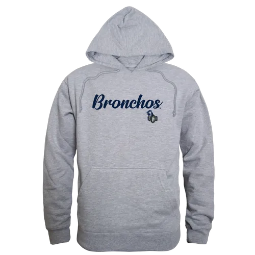 W Republic Central Oklahoma Bronchos Script Hoodie 558-627. Decorated in seven days or less.