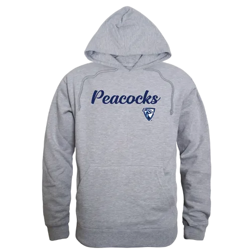 W Republic Upper Iowa Peacocks Script Hoodie 558-681. Decorated in seven days or less.