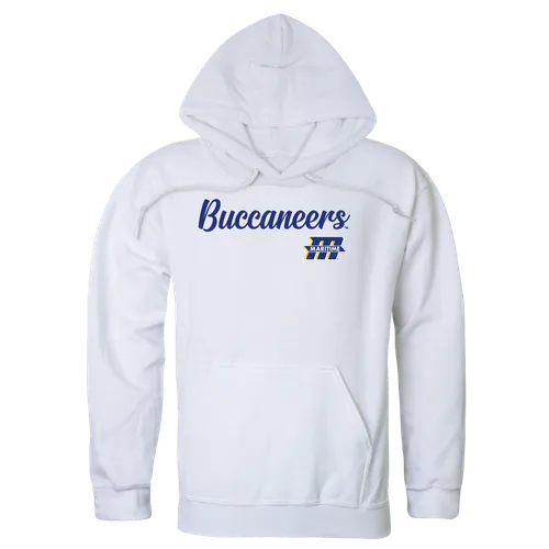 W Republic Massachusetts Maritime Buccaneers Script Hoodie 558-742. Decorated in seven days or less.