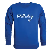 W Republic Wellesley College Blue Script Crew 556-486