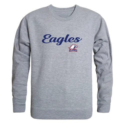 W Republic American University Eagles Script Crew 556-498