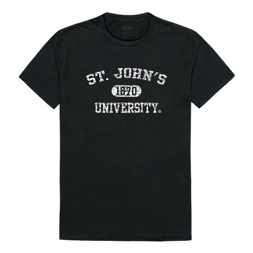 W Republic St. John`S Red Storm Distressed Arch College Tees 574-152
