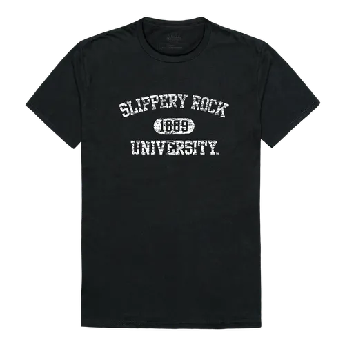 W Republic Slippery Rock The Rock Distressed Arch College Tees 574-381