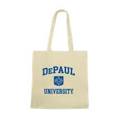 W Republic De Paul Blue Demons Institutional Tote Bags Natural 1102-121