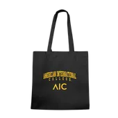 W Republic American Int. College Yellow Jackets Institutional Tote Bags Natural 1102-449