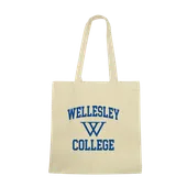 W Republic Wellesley College Blue Institutional Tote Bags Natural 1102-486