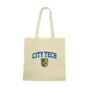 W Republic NY City Tech Yellow Jackets Institutional Tote Bags Natural 1102-664