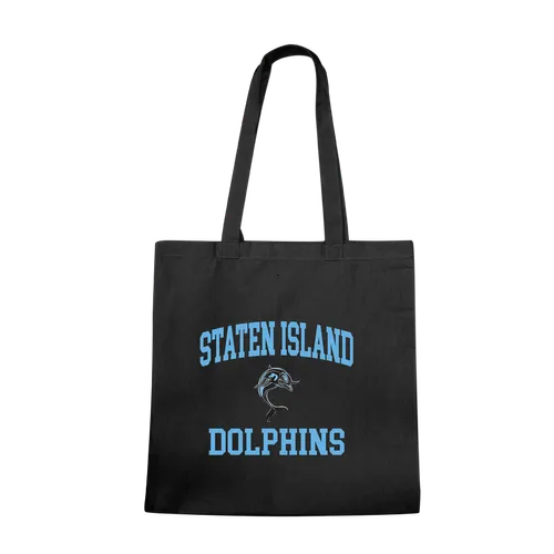 W Republic College Of Staten Island Dolphins Institutional Tote Bags Natural 1102-676