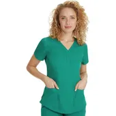 Healing Hands Women's Jane Y-Neck Solid Scrub Top 2167