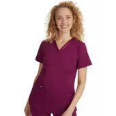 Healing Hands Women's Jasmine V-Neck Stretch Solid Scrub Top 2278