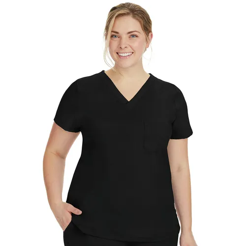 Healing Hands Women's Jada Solid Scrub Top 2321. Embroidery is available on this item.