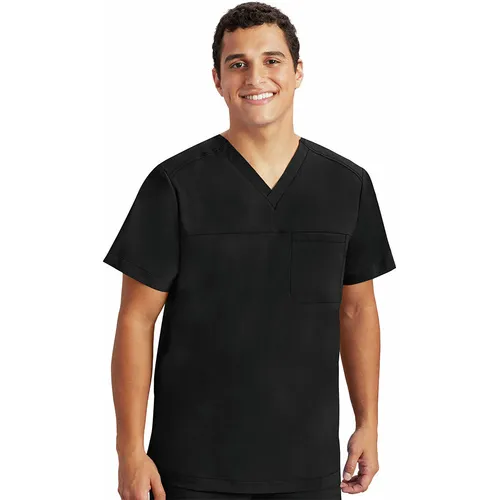 Healing Hands Men's Justin Solid Scrub Top 2330. Embroidery is available on this item.