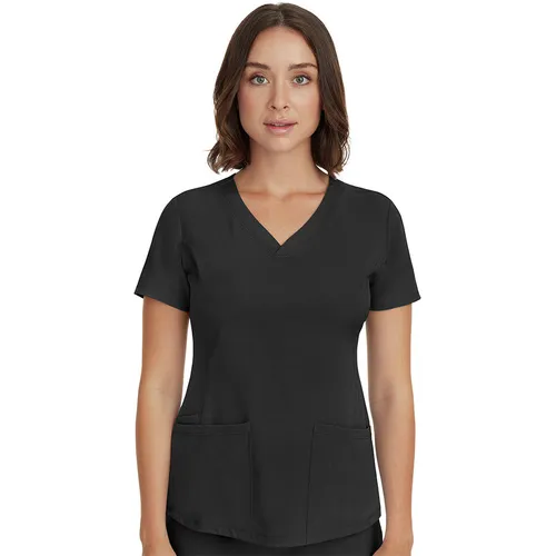 Healing Hands Women's Monica V-Neck Solid Scrub Top 2500. Embroidery is available on this item.