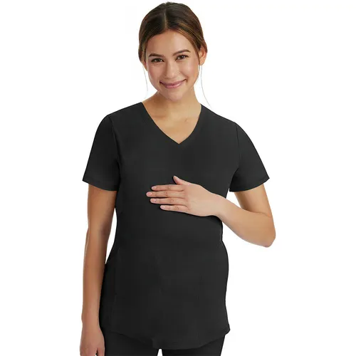 Healing Hands Women's Mila Maternity Solid Scrub Top 2510. Embroidery is available on this item.