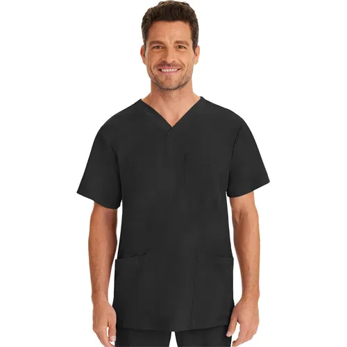 Healing Hands Men's Matthew V-Neck Solid Scrub Top 2590. Embroidery is available on this item.