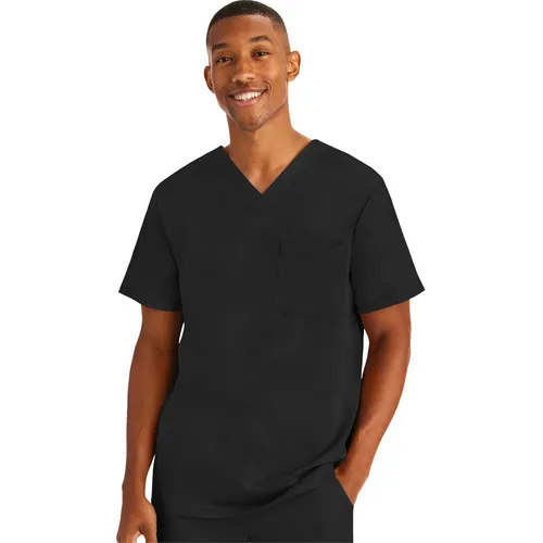 Healing Hands Men's Mason Solid Scrub Top 2591. Embroidery is available on this item.