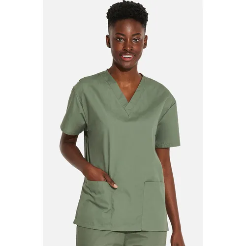 Dickies Women's V-Neck Solid Scrub Top 86706. Embroidery is available on this item.