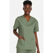 Dickies Women's V-Neck Solid Scrub Top 86706