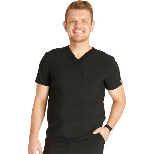 Cherokee Men's V-Neck 4 Pocket Scrub Top CK752A. Embroidery is available on this item.