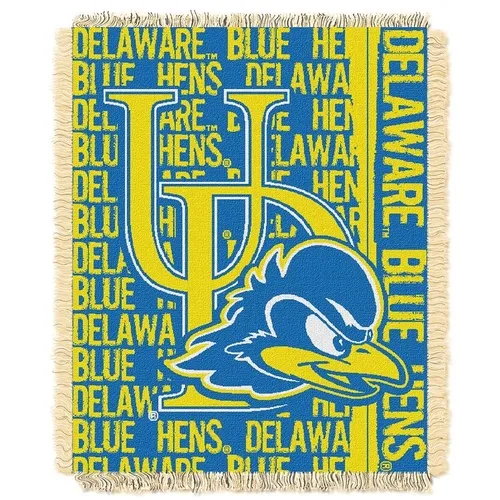 COL-019 Northwest Delaware Blue Hens Double Play 46X60 Jacquard Throw 