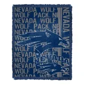 COL-019 Northwest Nevada Wolf Pack Double Play 46X60 Jacquard Throw 