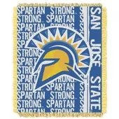 COL-019 Northwest San Jose State Spartans Double Play 46X60 Jacquard Throw 