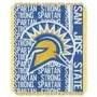 COL-019 Northwest San Jose State Spartans Double Play 46X60 Jacquard Throw 