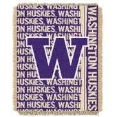 COL-019 Northwest Washington Huskies Double Play 46X60 Jacquard Throw 