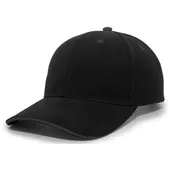 Pacific Headwear Brushed Twill Cap With Sandwich Bill (Black, Maroon or Khaki)