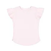 Rabbit Skins Toddler Girls Flutter Sleeve T 3339