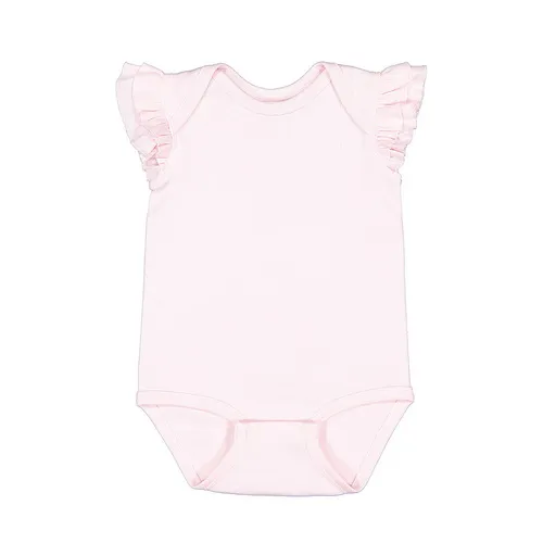 Rabbit Skins Infant Flutter Sleeve Bodysuit 4439