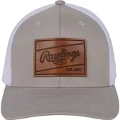 Rawlings Leather Patch Snapback Hat RWHLP