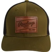 Rawlings Leather Patch Snapback Hat RWHLP