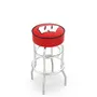 Univ of Wisconsin W Double-Ring Bar Stool