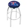 Louisiana Tech Univ Flat Ring Chrome Bar Stool