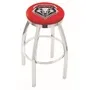 Univ of New Mexico Flat Ring Chrome Bar Stool