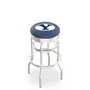 Brigham Young Univ Ribbed Double-Ring Bar Stool
