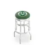 Colorado State Univ Ribbed Double-Ring Bar Stool