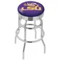 Louisiana State Univ Ribbed Double-Ring Bar Stool