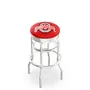 Ohio State University Ribbed Double-Ring Bar Stool