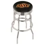 Oklahoma State Univ Ribbed Double-Ring Bar Stool