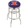 Univ of Illinois Ribbed Double-Ring Bar Stool