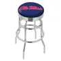 Univ of Mississippi Ribbed Double-Ring Bar Stool