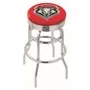 Univ of New Mexico Ribbed Double-Ring Bar Stool