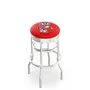 Univ Wisconsin Badger Ribbed Double-Ring Bar Stool