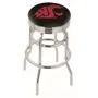 Washington State Univ Ribbed Double-Ring Bar Stool