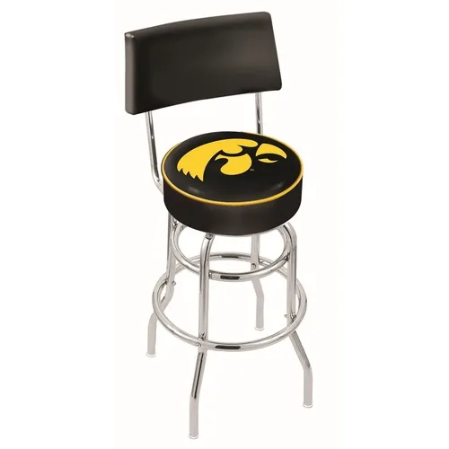 University of Iowa Double-Ring Back Bar Stool. Free shipping.  Some exclusions apply.